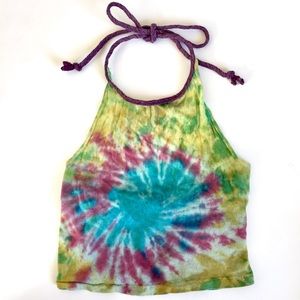 Urban Outfitters Ecote Tie Dye Crop Halter Top XS